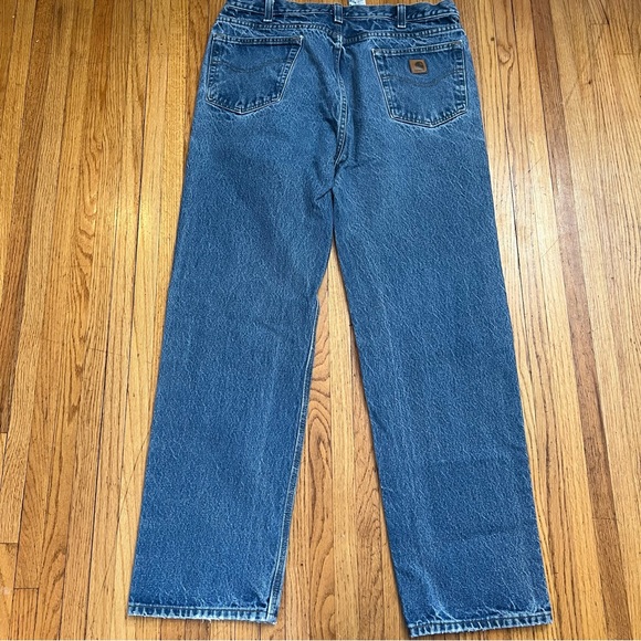Carhartt B460 DVB Jeans Sz 38 X 33 Mens Blue Relaxed Straight Leg Cotton Denim - Picture 2 of 8